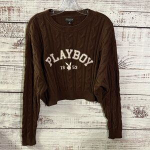 PacSun Playboy Chocolate Knit Sweater